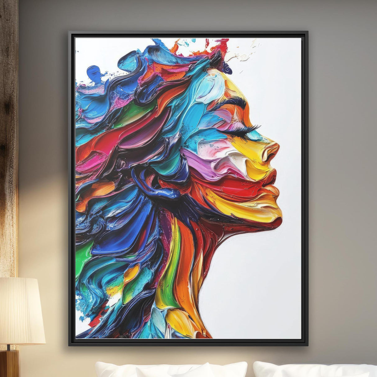 Psychedelic Silhouette - Framed Canvas