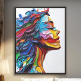 Psychedelic Silhouette - Framed Canvas