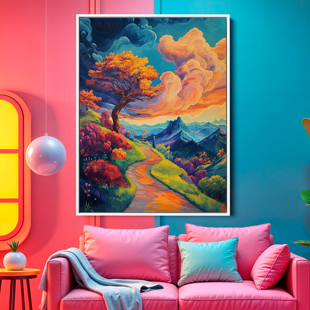 Trippy Path Way Pathway to Dreams - Psychedelic Art for a Surreal Journey – Cozy Art Nest